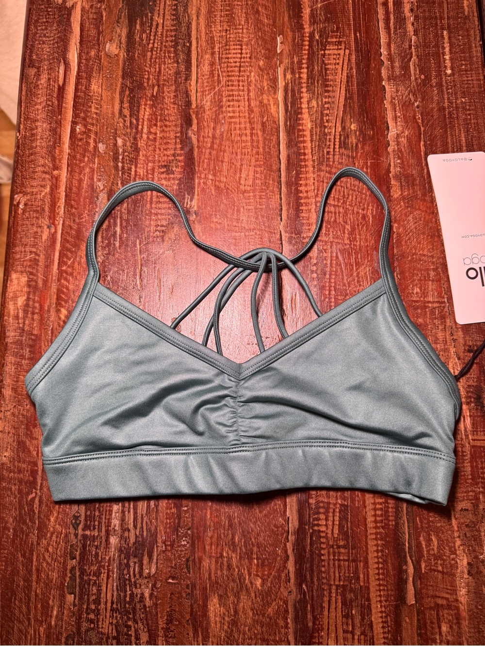 Strappy Bralette - Seagrass shine Alo Bralette